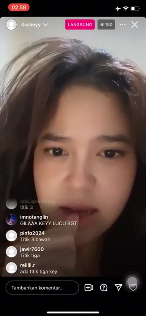 Thumbnail untuk Keylin Berani Live Ig Sambil Colmek Hijab Simontok