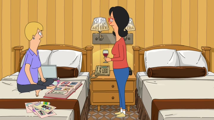 Thumbnail untuk Bobs Burgers S07e13 The Grand Mama Pest Hotel