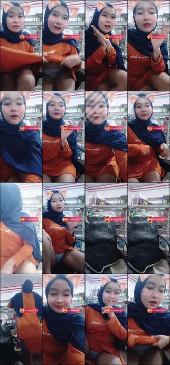 Abg Hijabers Lagi Jaga Warung Malah Live Show