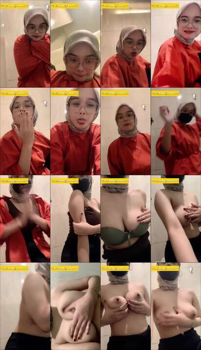 Bby Ica Baby Icha Host Jilbab Cantik Pamer Toket Gede Di Wc kantor