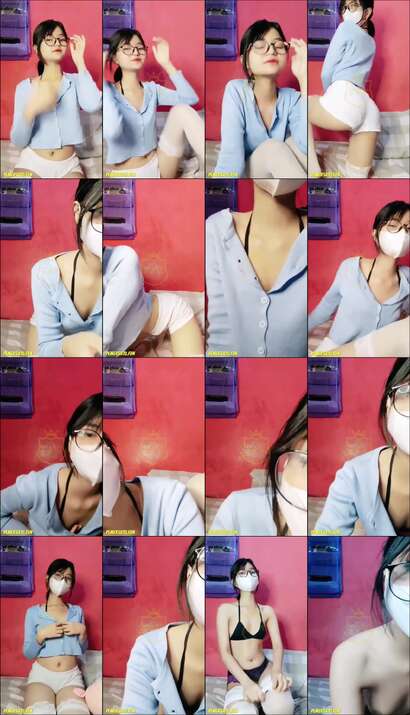 cantik mulus kacamata eh dia buka baju tocil nbf5fmn89an9
