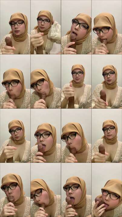 Cewek Jilbab Cantik Kacamata Jago Nyepong BJ Kontol